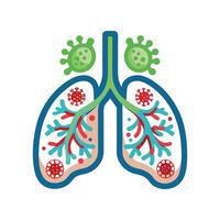 Bacteria Causing Pneumonia in Lungs vector