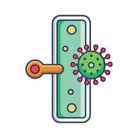 Bacteria Found on Public Restroom Door Handles vector