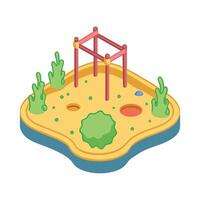 Bacteria in Playground Sandpits Illustration vector