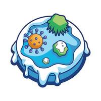 Illustration of Bacteria in Cold Arctic Ice vector