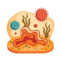 Bacteria Risks in Hot Desert Sands vector
