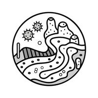 Surviving Bacteria in Acid Mine Water Conditions vector