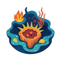 Microbial Communities in Deep Sea Hydrothermal Vents vector