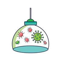 Exploring Bacteria on Ceiling Light Fixtures vector