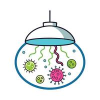 Bacterial Colonization in Ceiling Light Fixtures vector