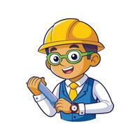 Hardworking Employee Watching Time While Working vector