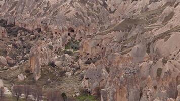 Drone view of Cappadocia's fairy chimneys and valleys video
