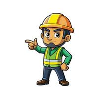 Hardworking Worker Showing the Way vector