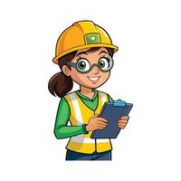 Employee Actively Instructing on Safety Protocols vector