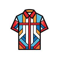 Trendy Geometric Pattern Shirt Illustration vector