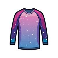 Chic Galaxy Print Long Sleeve Design vector