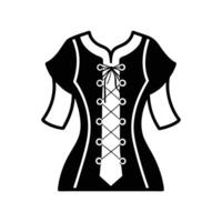 Unique Gothic Lace Up TShirt Art vector
