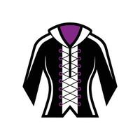 Stylish Gothic Lace Up TShirt Graphic vector