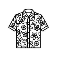 Stylish Hawaiian Print TShirt Graphic vector