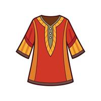 Unique Loose Fit Boho Tunic Art vector