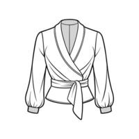 Unique Luxury Satin Wrap TShirt Art vector