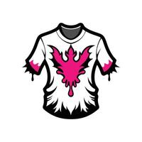 Unique Artistic Ink Blot Tee Graphic vector