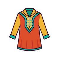 Trendy Boho Tunic Blouse Design vector