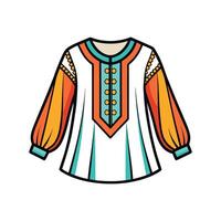 Modern Bohemian Sheer Blouse Graphic vector