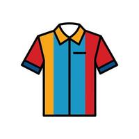 Trendy Bold Colorblocked TShirt Illustration vector
