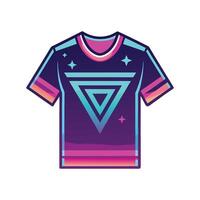 Dynamic Bold Neon Glow TShirt Graphic vector