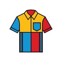 Creative Bold Colorblocked Shirt Artwork vector