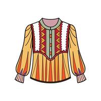 Unique Bohemian Sheer Blouse Artwork vector