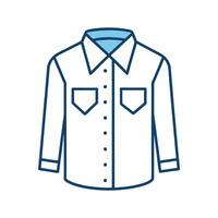 Stylish Chambray ButtonUp Shirt Design vector