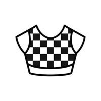 Trendy Checkerboard Crop Top Design vector