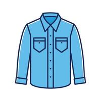 Chic Chambray ButtonUp TShirt Graphic vector