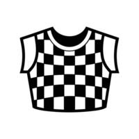 Chic Checkerboard Crop Top Graphic vector