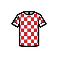 Unique Checkered Oversized Tee Illustration vector