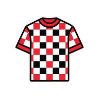 Chic Checkered Oversized TShirt Graphic vector
