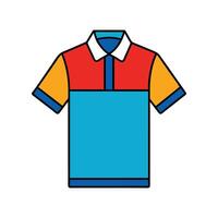 Chic Color Blocked Polo TShirt Graphic vector