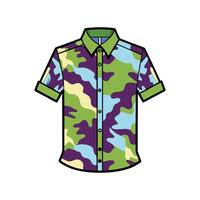 Chic Digital Camo Print TShirt Graphic vector