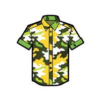 Trendy Digital Camo Print Tee Illustration vector