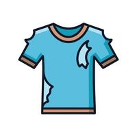 Unique Distressed Raw Hem TShirt Artwork vector