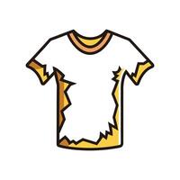 Stylish Distressed Raw Hem Tee Design vector