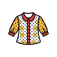 Chic Dotted Print Blouse Design vector