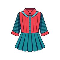 Unique Elegant Pleated TShirt Artwork vector