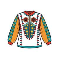 Stylish Embroidered Boho TShirt Graphic vector