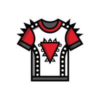 Creative Studded Rocker Tee Outline Design vector