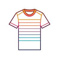 Creative Sunset Gradient Tee Outline Design vector