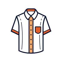 Creative Textured Linen Shirt Outline Design vector