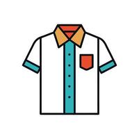 Chic Trendy Minimalist Shirt Bold Outline Design vector
