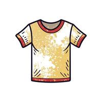 Unique Bold Outline of Vintage Acid Wash Tee Art vector