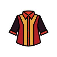 Unique Bold Outline of Velvet Evening Shirt Art vector