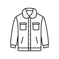 Stylish Outline of Warm Sherpa Overshirt vector