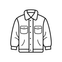 Creative Warm Sherpa Overshirt Outline Design vector