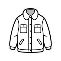 Chic Warm Sherpa Overshirt Bold Outline Design vector